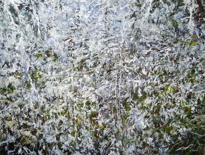 Cheng, Snow I 48x36 Judy Cheng Painting